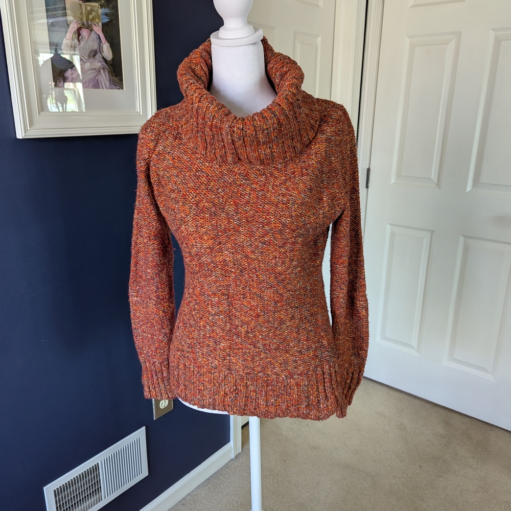 Cozy Orange Turtleneck Sweater